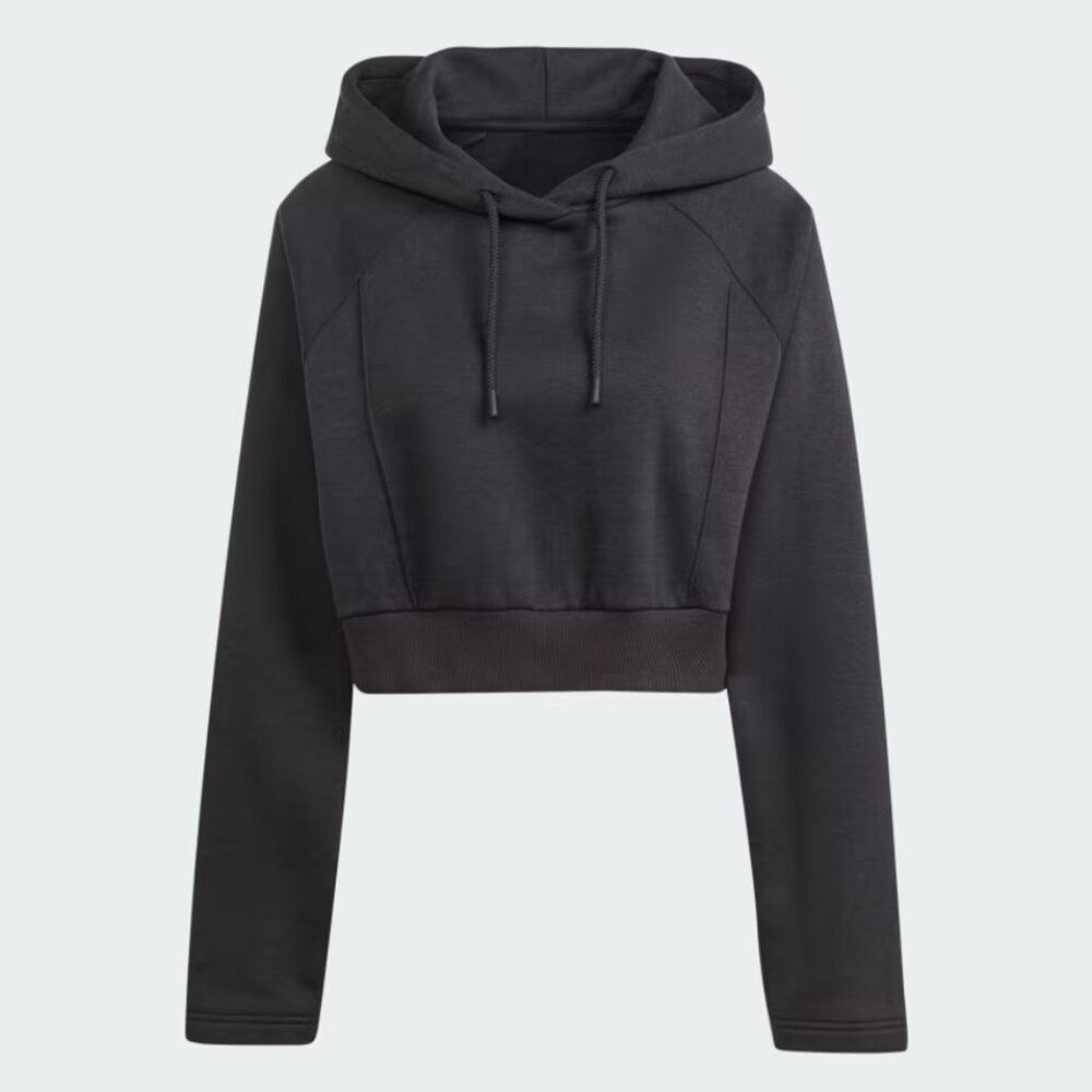 Adidas The Safe Place Crop Hoodie, Black, Small/medium